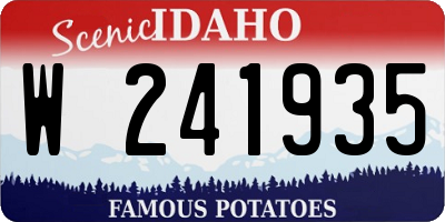 ID license plate W241935