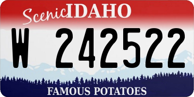 ID license plate W242522