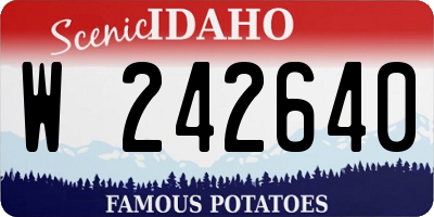 ID license plate W242640