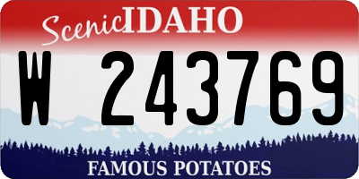ID license plate W243769