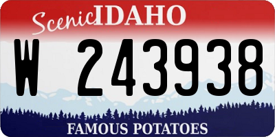 ID license plate W243938