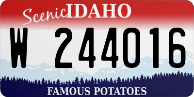 ID license plate W244016