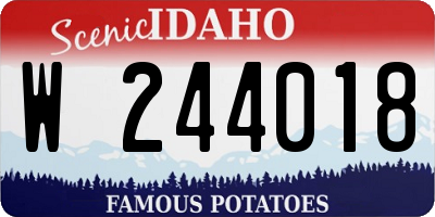 ID license plate W244018