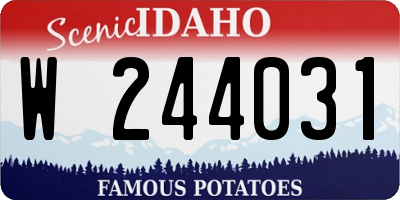 ID license plate W244031