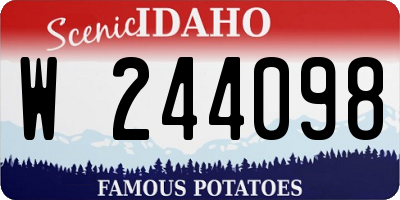 ID license plate W244098