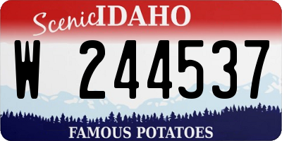 ID license plate W244537