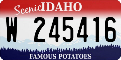 ID license plate W245416