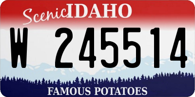 ID license plate W245514