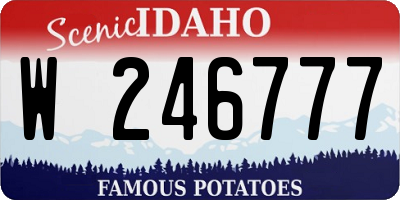 ID license plate W246777