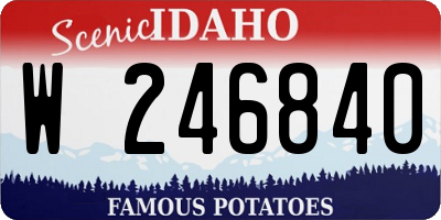 ID license plate W246840