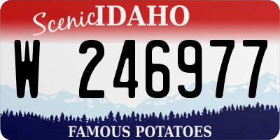 ID license plate W246977