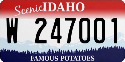 ID license plate W247001