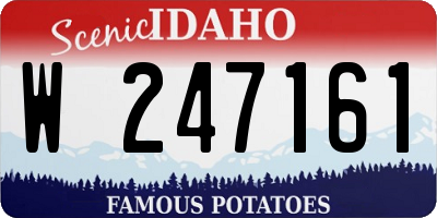ID license plate W247161