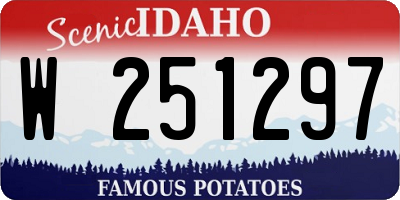 ID license plate W251297