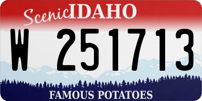 ID license plate W251713