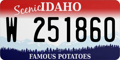 ID license plate W251860