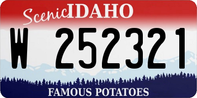 ID license plate W252321