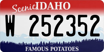 ID license plate W252352