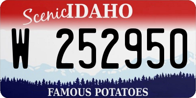ID license plate W252950