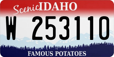 ID license plate W253110