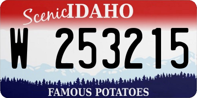 ID license plate W253215