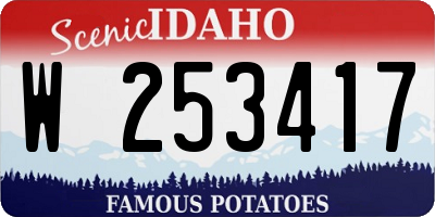 ID license plate W253417