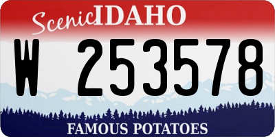 ID license plate W253578
