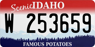 ID license plate W253659