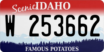 ID license plate W253662