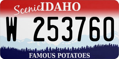 ID license plate W253760