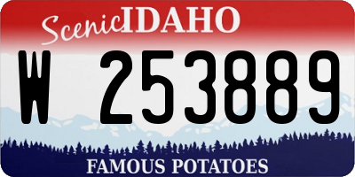 ID license plate W253889