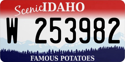 ID license plate W253982
