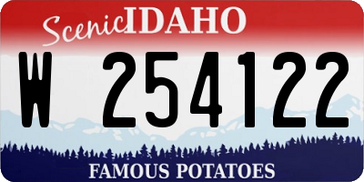 ID license plate W254122