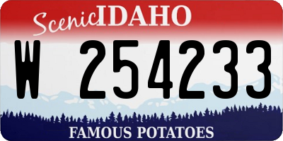 ID license plate W254233