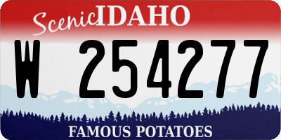 ID license plate W254277