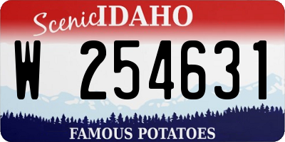 ID license plate W254631
