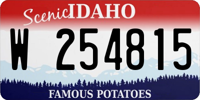 ID license plate W254815