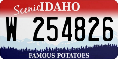 ID license plate W254826