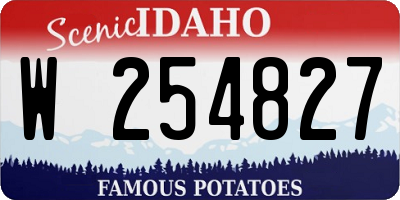 ID license plate W254827