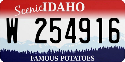 ID license plate W254916