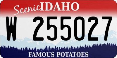 ID license plate W255027