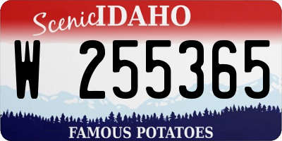 ID license plate W255365