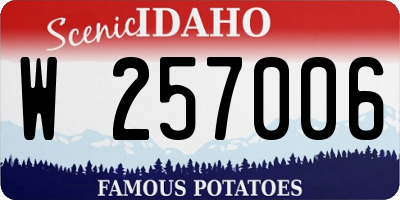 ID license plate W257006