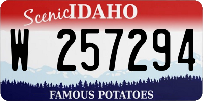 ID license plate W257294
