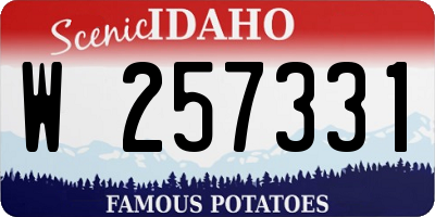ID license plate W257331