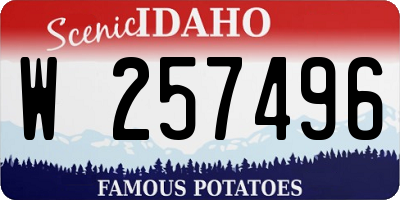 ID license plate W257496