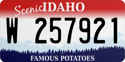 ID license plate W257921
