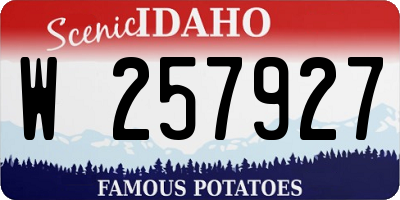 ID license plate W257927