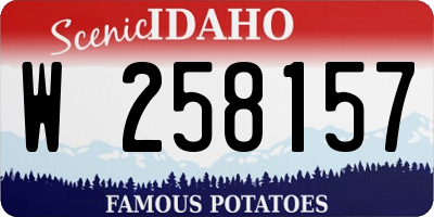 ID license plate W258157