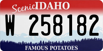 ID license plate W258182